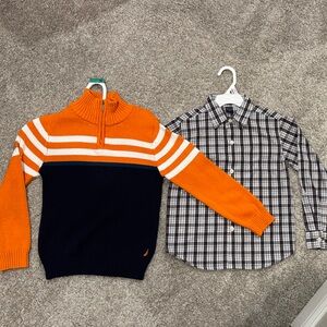 Nautica Orange and Navy Boys Matching Set size 7/L